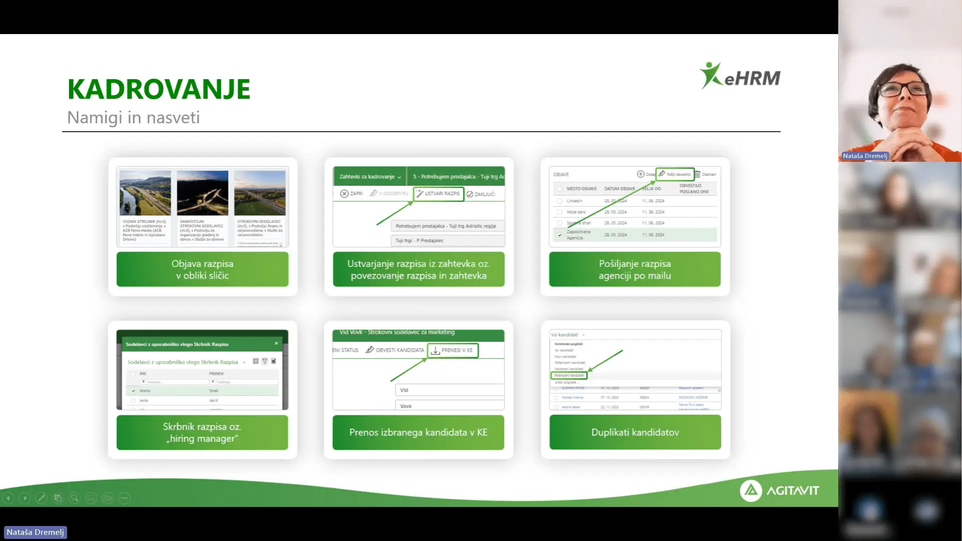 Nasveti za uporabo eHRM modula Kadrovanje